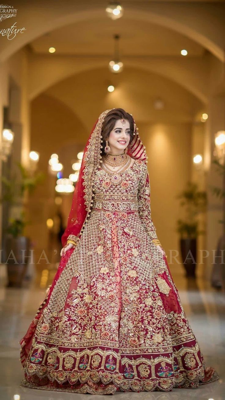 Indian bride in a royal wedding outfit